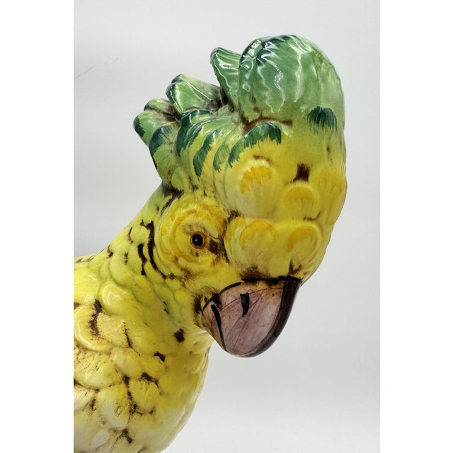 Italian Ceramic Cockatoo Figurine For Sale - Image 11 of 15