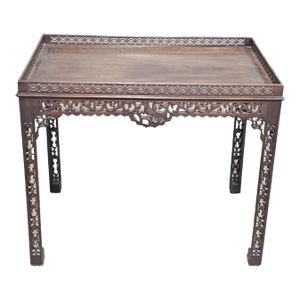 Late 20th Century Kittinger Williamsburg Mahogany Chippendale Byrd China Table Cw 192 Rare