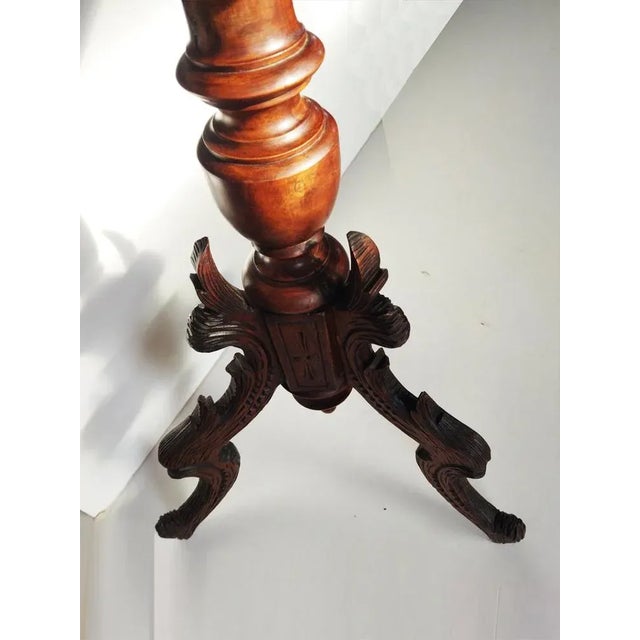 Hexagonall Gueridon Table With Carved Legs For Sale - Image 5 of 13