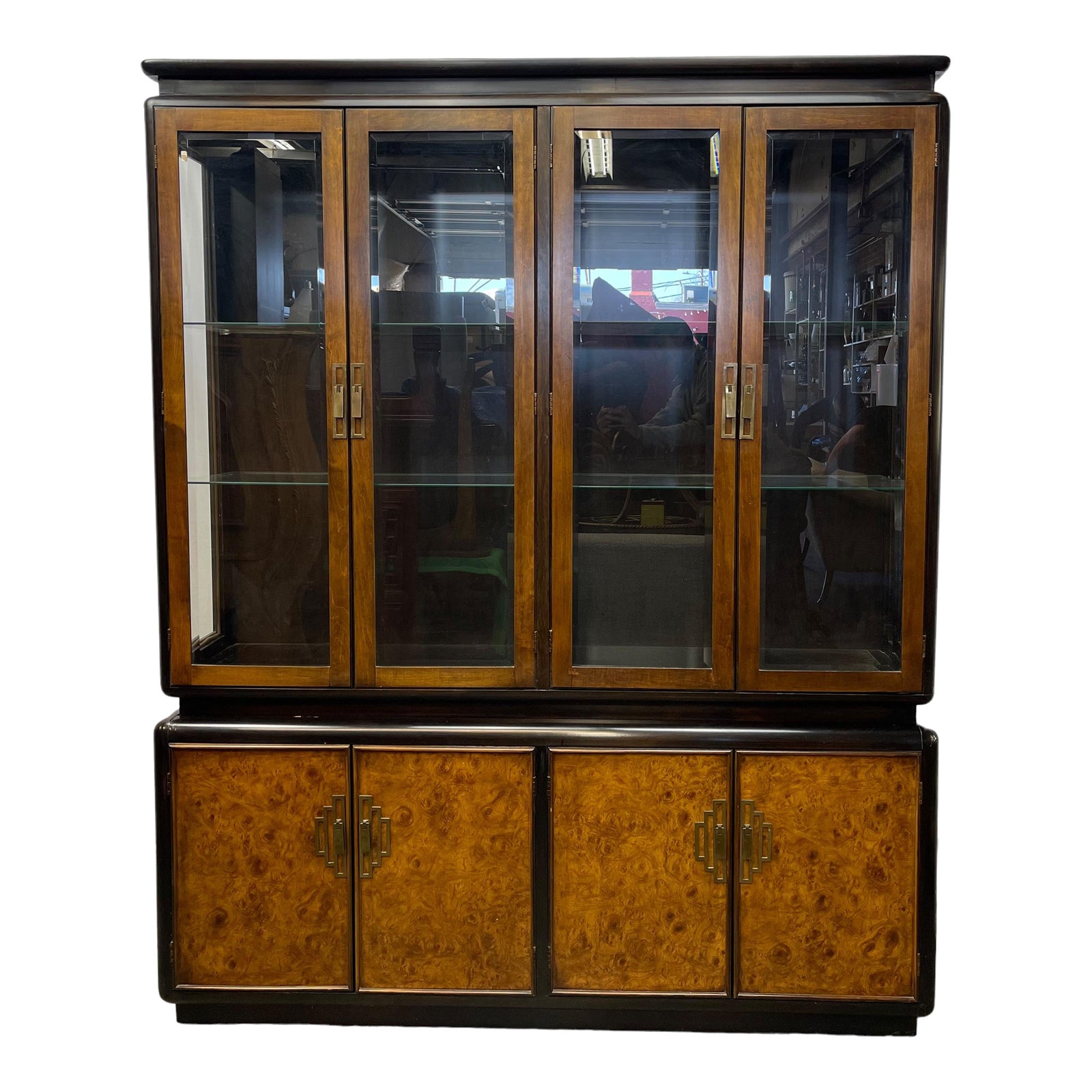 Vintage Bernhardt Raymond Sobota Style Chin Hua Burl Wood China