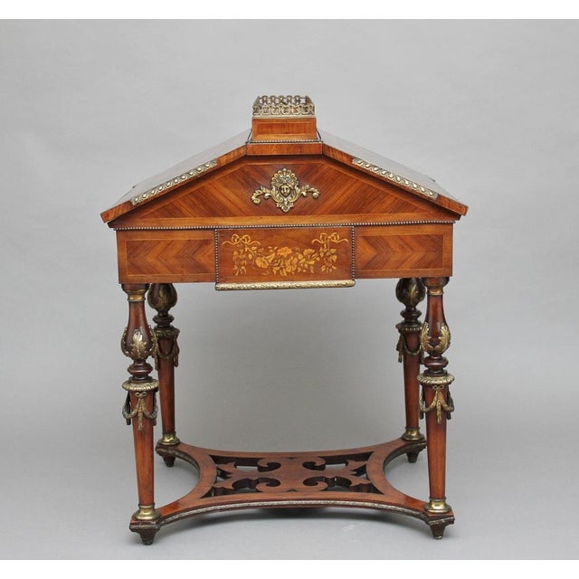 19th Century Kingwood and Ormolu Mounted Partners Desk, 1870s For Sale - Image 14 of 18