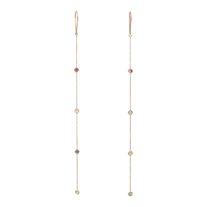 Multi Sapphire Threader Earrings - 2 Pieces