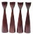 Set of Four Sculptural American Modern Stained Maple Candlesticks For Sale