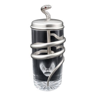Tiffany & Co Art Nouveau Sterling Silver Snake Perfume Bottle, 1891–1902 For Sale