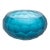 Hand-Blown Modern Murano Bowl in Aquamarine Medium For Sale