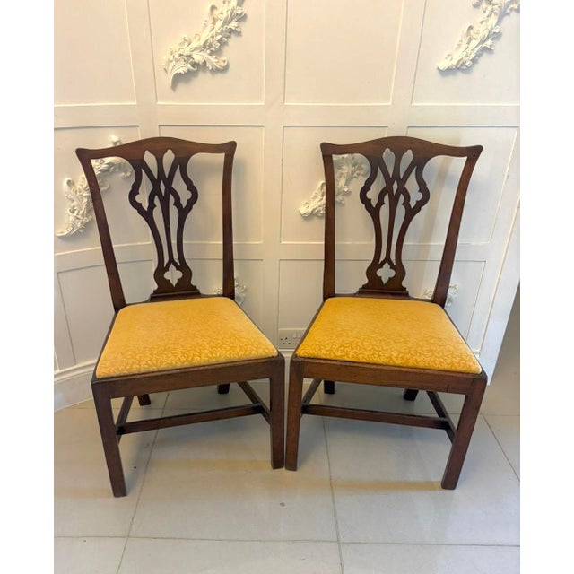 Antique Georgian English Mahogany Side Chairs, 1820, Set of 2 For Sale - Image 14 of 14