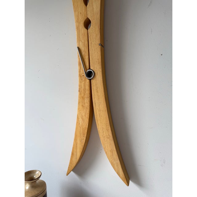 Postmodern Oversize Clothespin Hanging Sculpture For Sale - Image 4 of 7