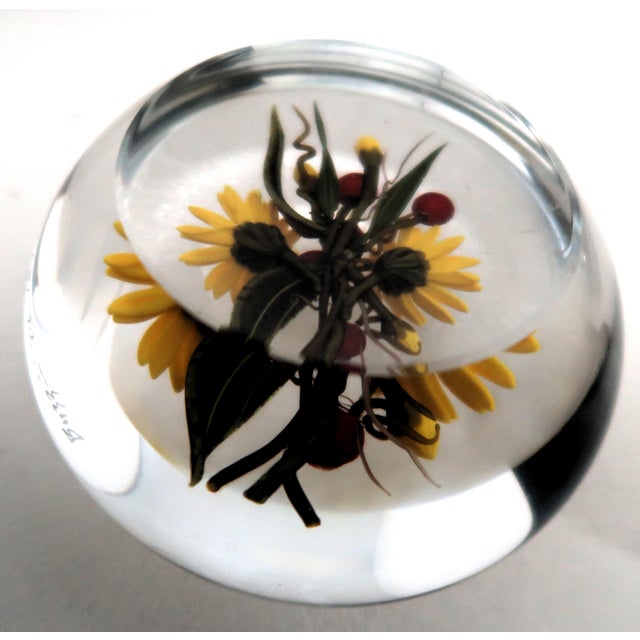 Chris Buzzini (American B. 1949) -One of a Kind Magnificent Paperweight From the Widely Acclaimed Glass Artist Extraordinaire For Sale - Image 14 of 18