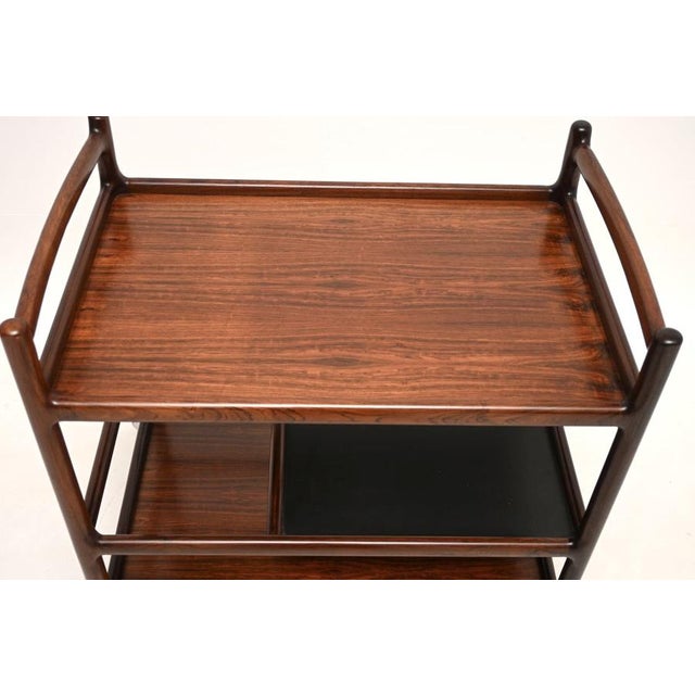 Wood Vintage Danish Drinks Trolley by Henning Korch for Silkeborg, 1960s For Sale - Image 7 of 11