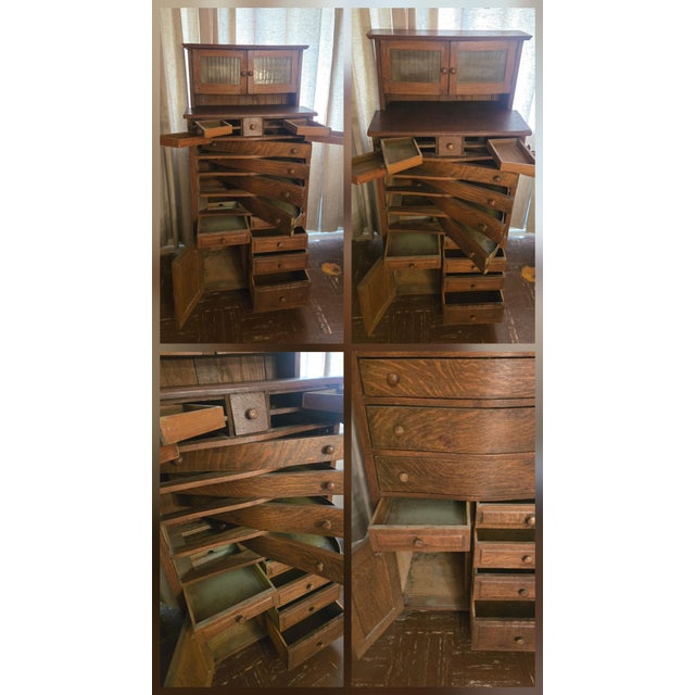 Antique Dentist Cabinet With Round Drawers For Sale - Image 9 of 10