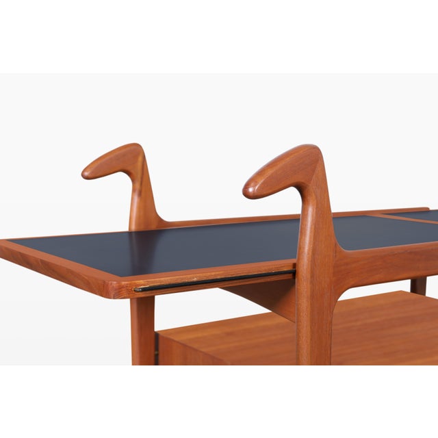 1960s Danish Modern Teak Extendable Bart Cart by Falster Mobelfabrik For Sale - Image 12 of 15