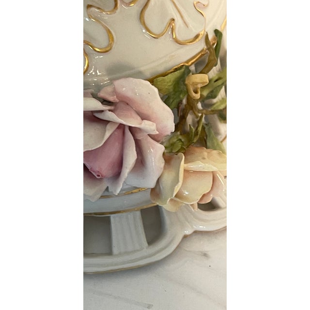 Ceramic Gorgeous Dresden Antique Porcelain Centrepiece With Putti’s Musical Instruments For Sale - Image 7 of 10