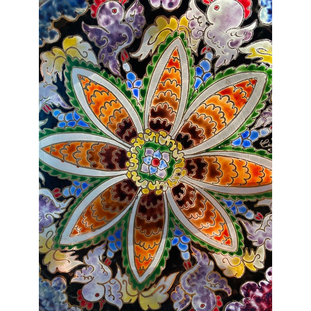 Mid-Century Spanish Enameled Glass Moser-Like Dish Bowl by José Cire Royo For Sale - Image 9 of 10