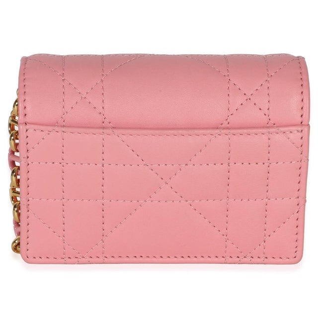Christian Dior Pink Macrocannage Calfskin Micro Miss Caro Chain Bag For Sale - Image 4 of 9