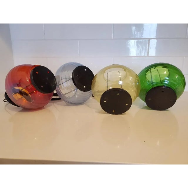 Glass & Metal Candle Lanterns, Set of 4, Vintage For Sale In Miami - Image 6 of 7