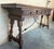 Baroque Early 20th Century Spanish Fold Out Console Table with Iron Stretcher & 3 Drawer For Sale - Image 3 of 18