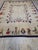 Folk Art Mid-20th Century Vintage Hand-Loomed Folk Art Wool Rug in Ivory & Navy Blue, 9' X 12' For Sale - Image 3 of 10