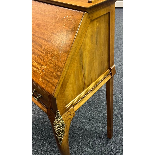 Antique Inlaid French Ladies Writing Desk For Sale - Image 12 of 12