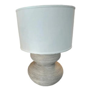Palecek Hewitt Table Lamp Tall Whitewash Rattan