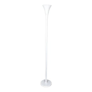 Modern Laurel White Enameled Metal Floor Lamp For Sale