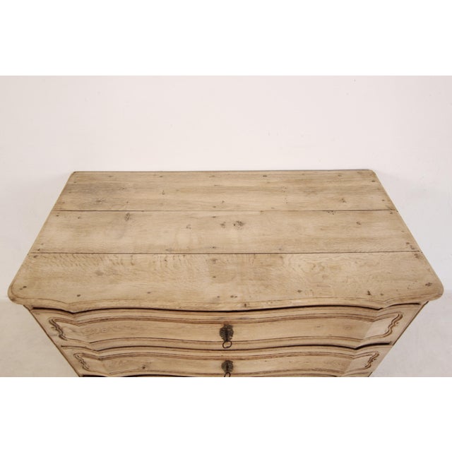 Antique German Baroque Bleached Oak Chest of Drawers, 1700s For Sale - Image 15 of 18