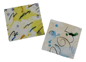 Paolo Patelli, Compositions, Mixed Media Artworks on Paper, Set of 2
