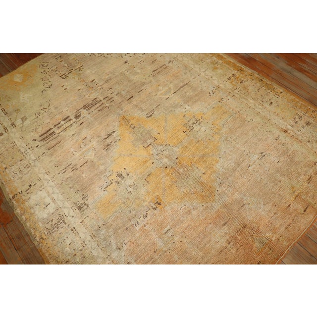 Antique Gold Turkish Oushak Rug - 5'3" x 6'6" For Sale - Image 12 of 12