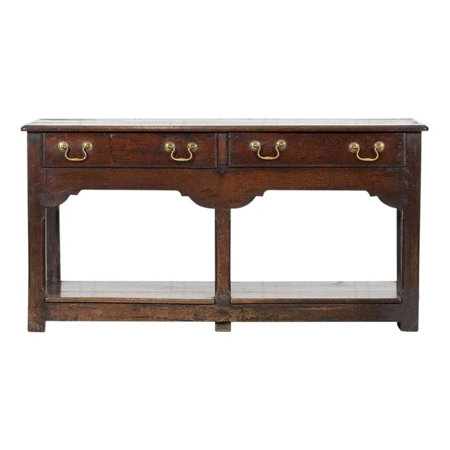 18th Century English Oak Dresser Base, 1780s For Sale