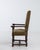 19th Century Louis XIII Style Wooden Throne Chair with Upholstery Mustard For Sale - Image 10 of 15