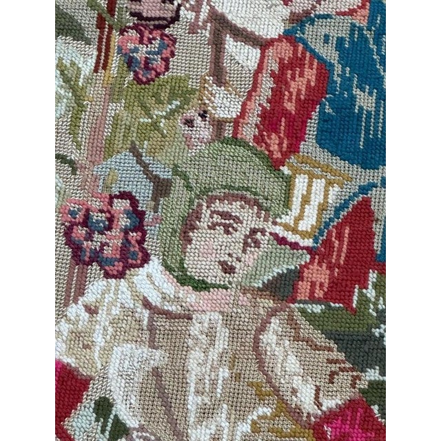 Vintage French Needlepoint Tapestry, 1970s For Sale - Image 13 of 18
