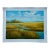 Coastal Winding Blue Marsh Golden Landscape Oil Painting on Canvas, Unstretched, by Humprey For Sale
