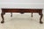 C.1998 Finish No. 29 Beveled Glass Top Fine Carved Details High Quality Construction 18 C. Design Chippendale Style...