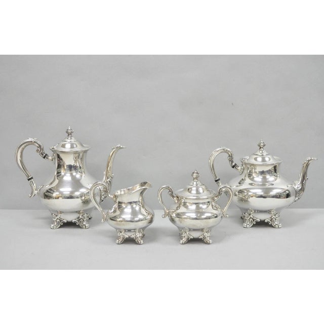 Vintage Reed & Barton Regent 5600 Silver Plated Tea Coffee Service - 4 Pc Set For Sale - Image 15 of 15