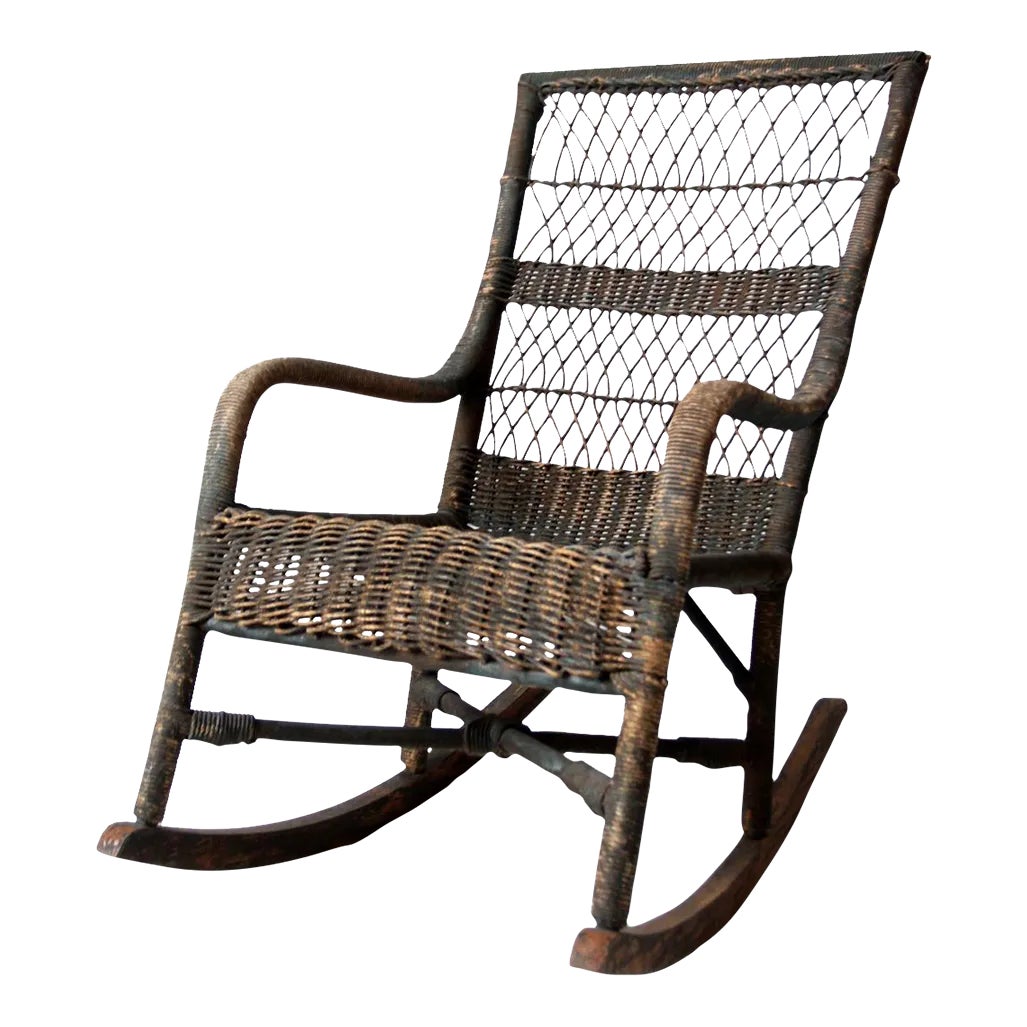Antique Wicker Rocking Chair Chairish