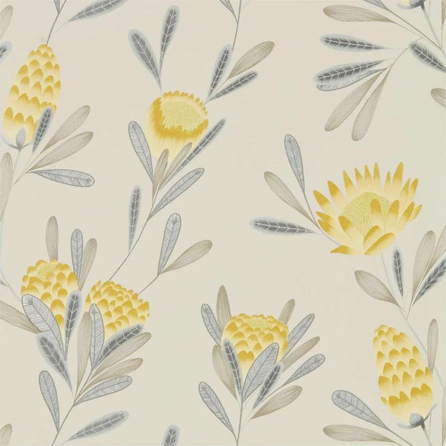 Harlequin Cayo Wallpaper in Ochre/Linen For Sale