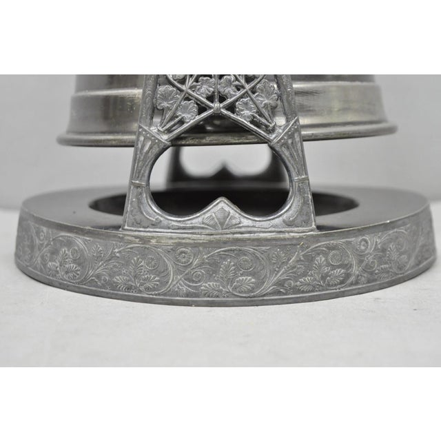 Antique English Victorian Silver Plated Tilting Coffee Pot on Stand W/ Engraving For Sale - Image 12 of 17