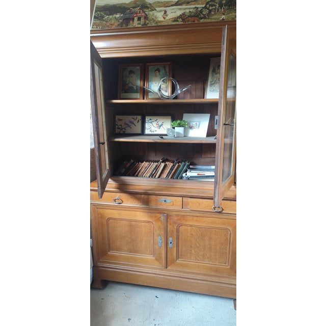 Antique French Oak Bookcase, 1890s For Sale - Image 6 of 14