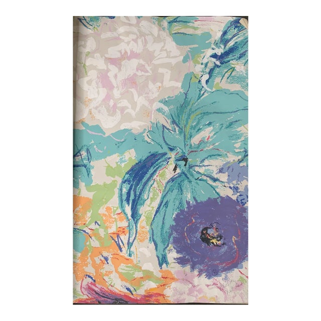 Vintage Schumacher Wallpaper Hand-Printed Wallpaper Lindau - Sample Only For Sale