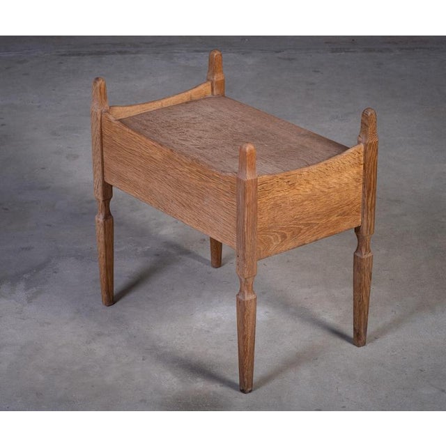 Brutalist Oak Nightstands attributed to Henning Kjærnulf, 1970s, Set of 2 For Sale - Image 10 of 18