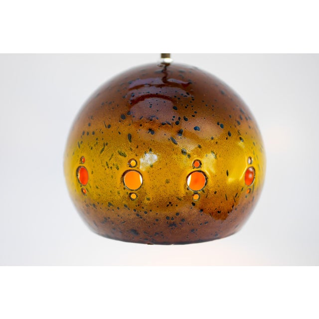 Vintage Enameled Pendant Lamp from Hustadt Leuchten, 1960s For Sale - Image 14 of 15
