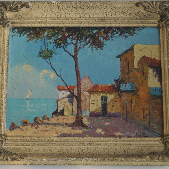 Jos Van Dijk, Southern European Street Scene, 1920s, Oil Painting on Canvas For Sale - Image 4 of 13