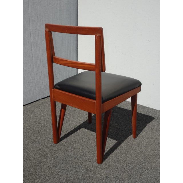 Vintage Mid Century Danish Modern Black Side Chair For Sale In Los Angeles - Image 6 of 13