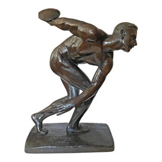 1930s Bronze, Discus Thrower, by Robert Tait McKenzie (1867-1938) For Sale