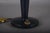 Navy Blue Leather and Brass Table Lamp with Pleated Shade, 1950s For Sale - Image 10 of 18