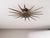 Mid-Century Gilt Metal Sunburst Flush Mount, 1960s For Sale - Image 4 of 9