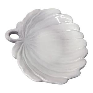 1980s Scalloped Shell Handle Bowl Made in Italy