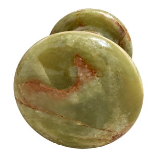 Vintage Pair Large 4" Stone Door Knobs For Sale