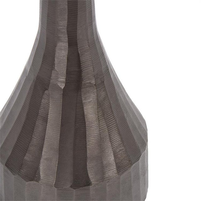 Contemporary Chiseled Aluminum Graphite Martini Table from Kenneth Ludwig Chicago For Sale - Image 3 of 5