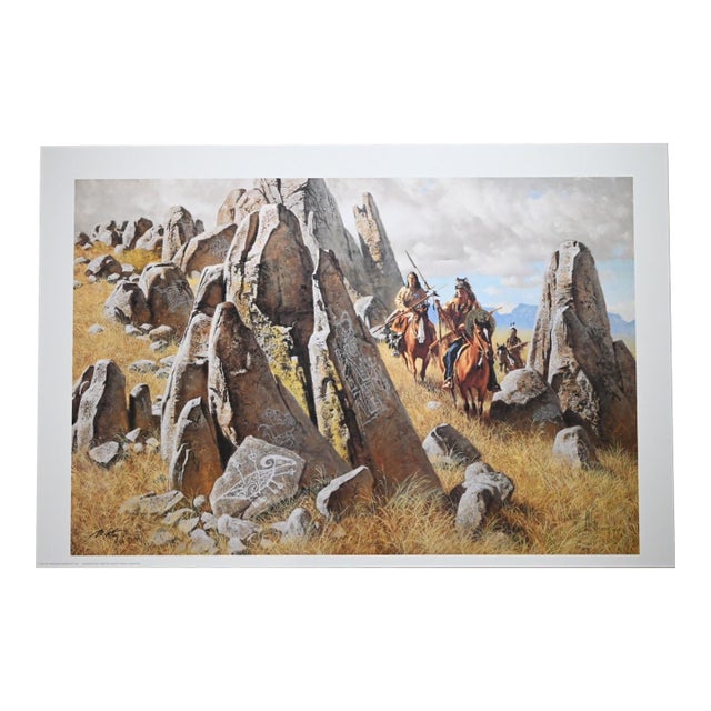 Frank C. McCarthy Signed Limited Edition Print "Where Ancient Ones Had Hunted" 975/1000 With Certificate For Sale
