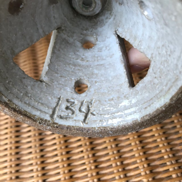 Late 20th Century Vintage Boho Studio Pottery Candle Stick Holder For Sale - Image 5 of 11